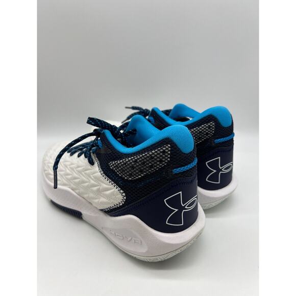 Under Armour HOVR Havoc 5 Team Basketball White/Navy Shoes 3024979-103 Size 10.5 main image 10